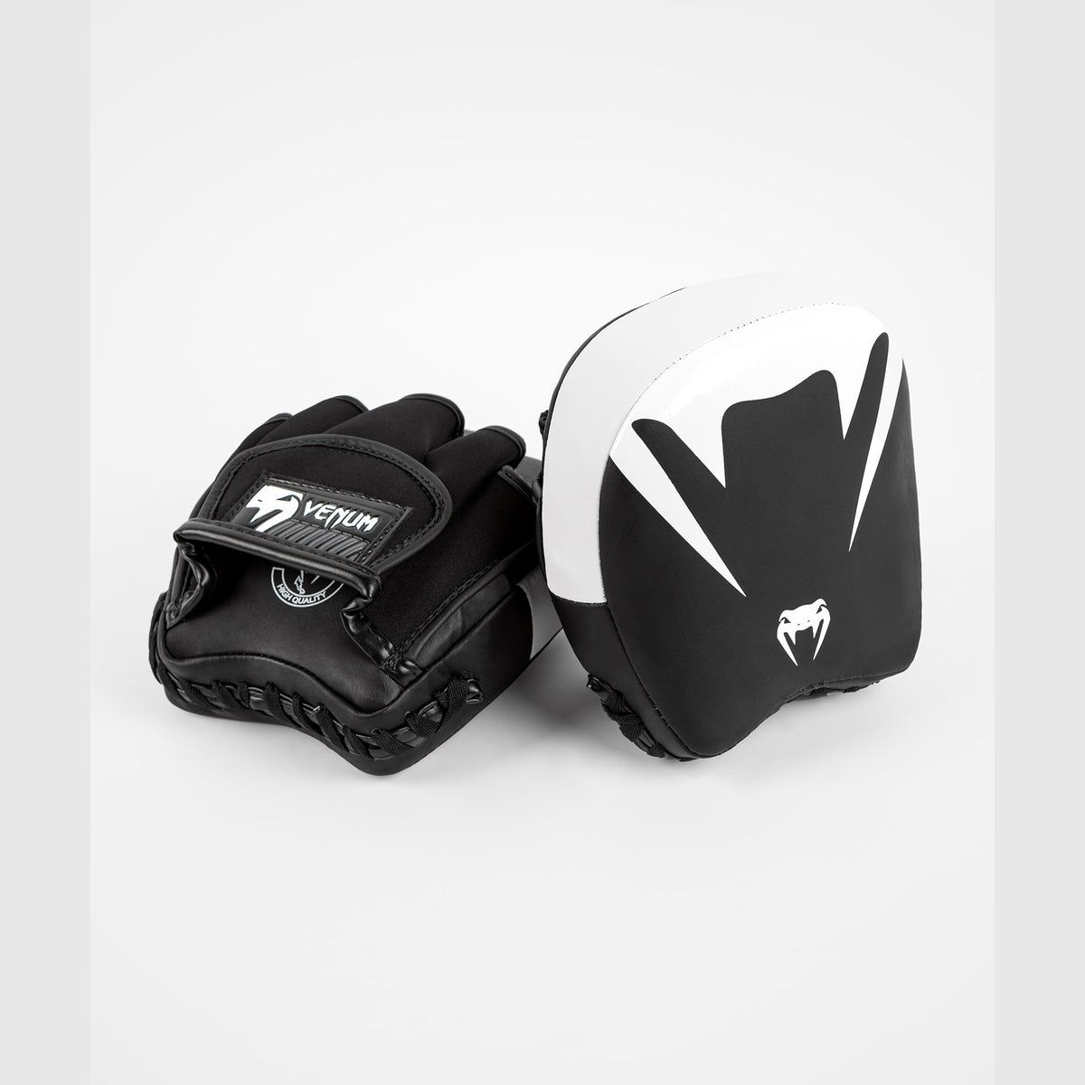 Venum Elite Thick Coaching Mitts Cuir Mini (Paire) - Noir/Blanc - product-type_paos