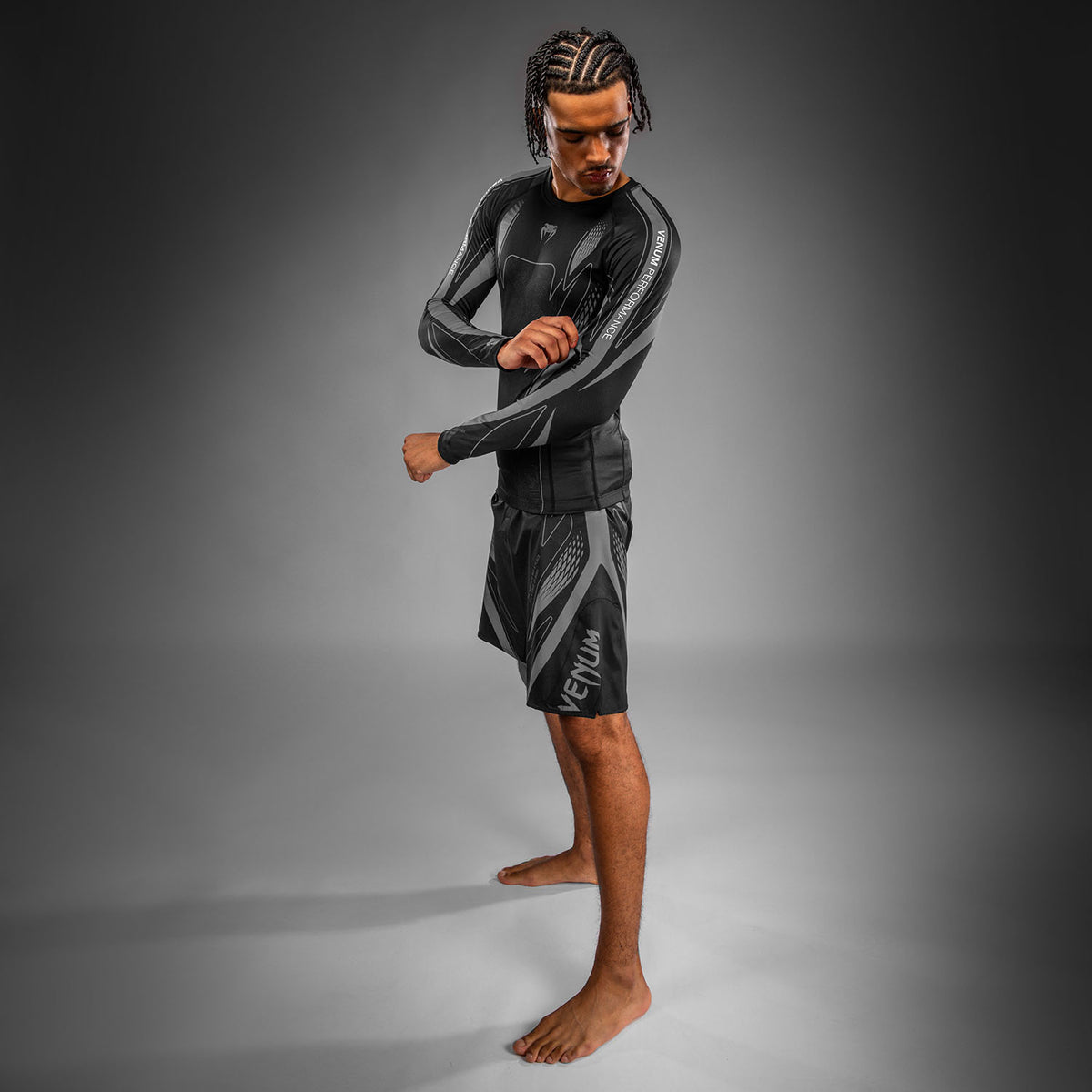 Rashguard à manches longues Venum Amazonia Reborn - Noir/Gris - product-type_T-Shirts de Compression