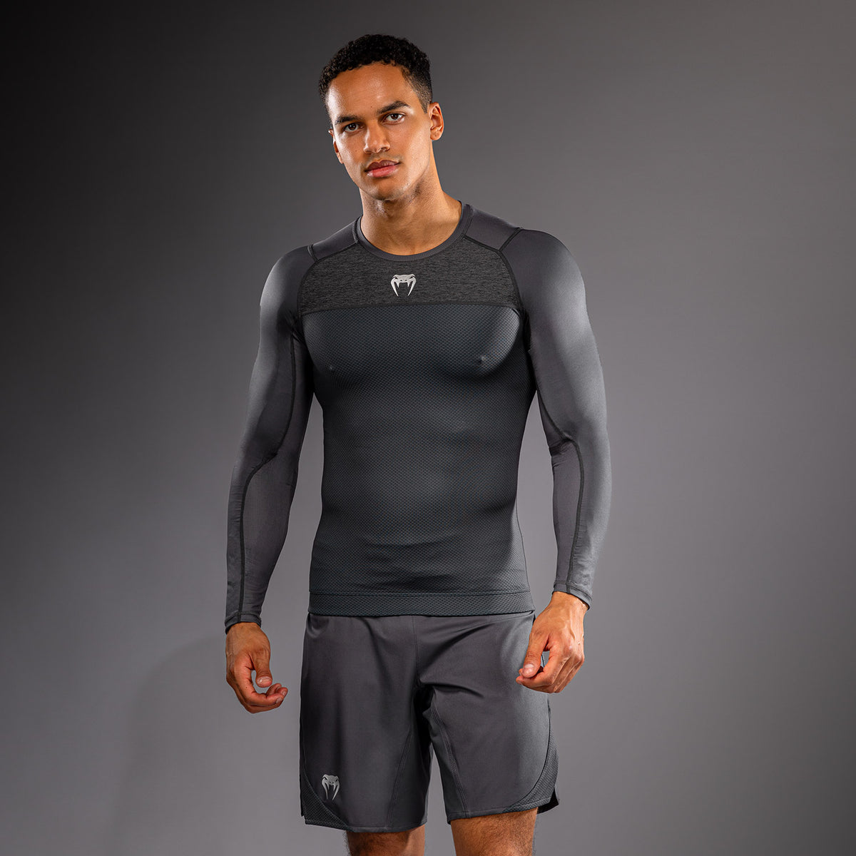 Rashguard manches longues Venum G-Fit Scale - Gris - product-type_T-Shirts de Compression