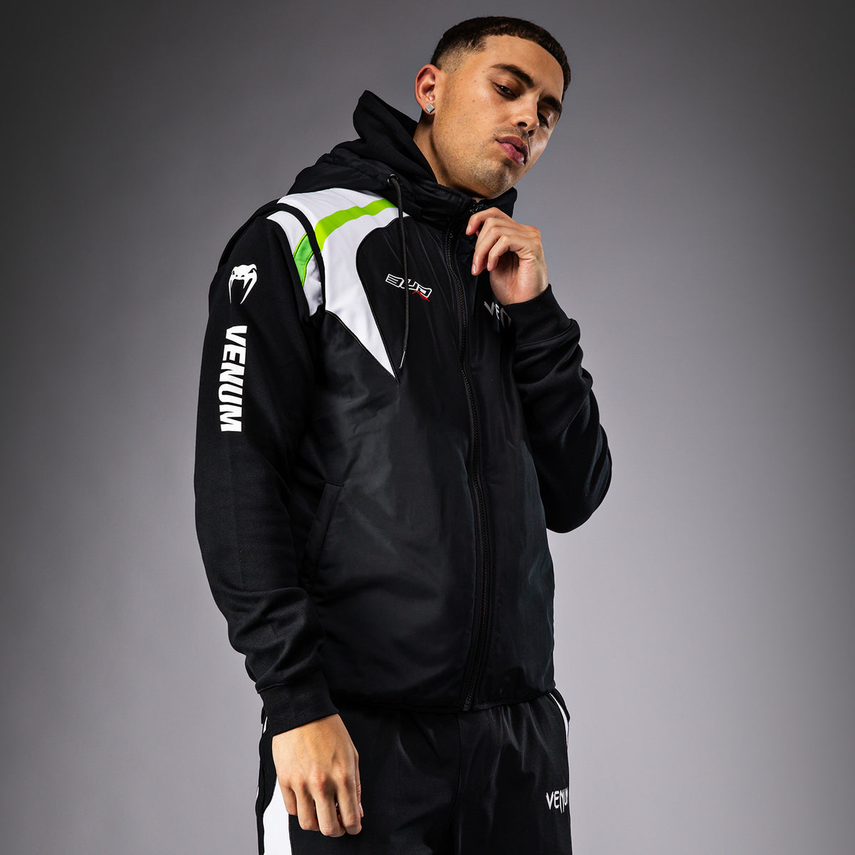 Veste sans manches pour Hommes Venum x Bud Racing - Noir/Blanc/Vert Citron - product-type_Vestes