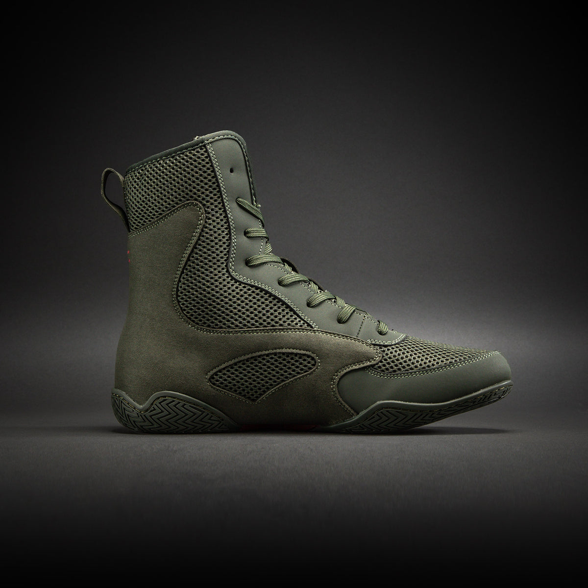 Chaussures de boxe Venum Contender - Kaki/Rouge - product-type_Chaussures de boxe