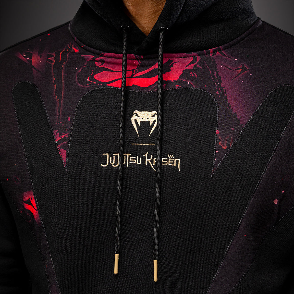 Sweat à capuche Itadori Jujutsu Kaisen x Venum – Noir/Rouge