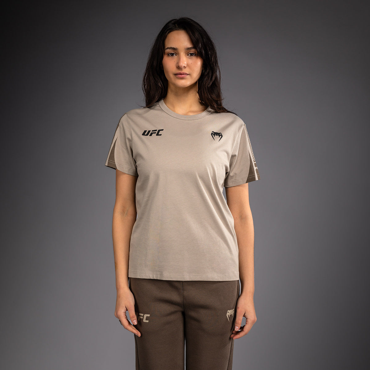 T-shirt à Manches Courtes pour Femme Venum UFC Unity by Venum Authentic Fight Week - Sable - product-type_T-Shirts