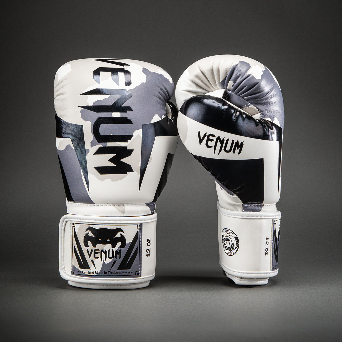 Gants de Boxe Venum Elite Camo - Blanc/Gris Clair
