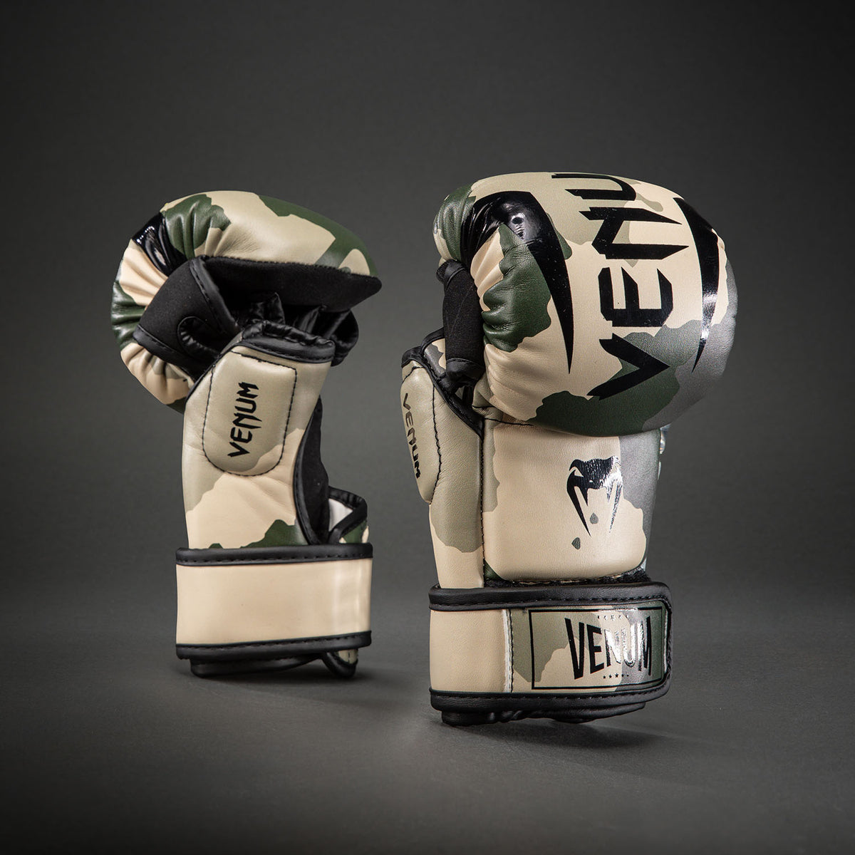 Gants de Sparring Venum Elite - Kaki/ Blanc Cassé
