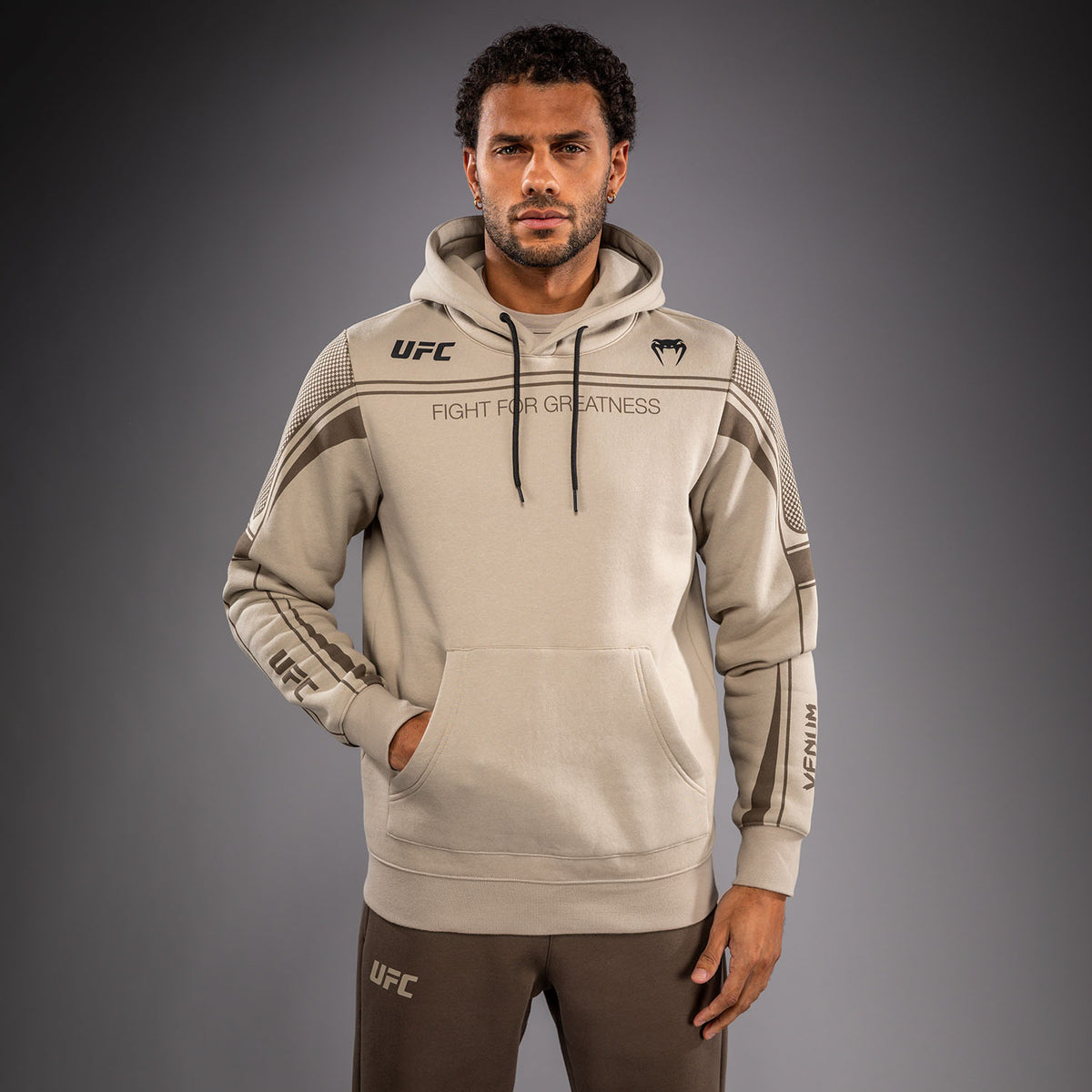 Sweat à Capuche pour Homme Venum UFC Unity by Venum Authentic Fight Week - Sable - product-type_Sweatshirts