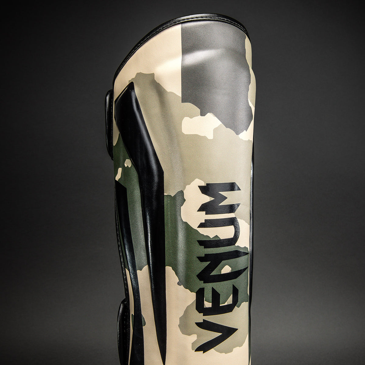 Protège-tibias Venum Elite Camo - Kaki/Blanc Cassé