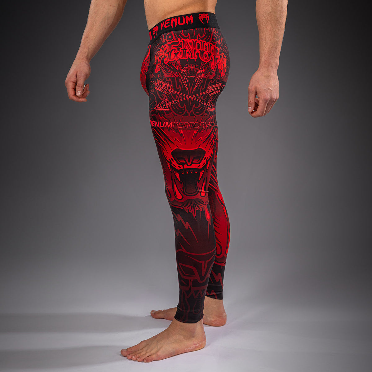 Pantalon de compression Venum Wolf Atak – Noir/Rouge - product-type_Pantalons de Compression
