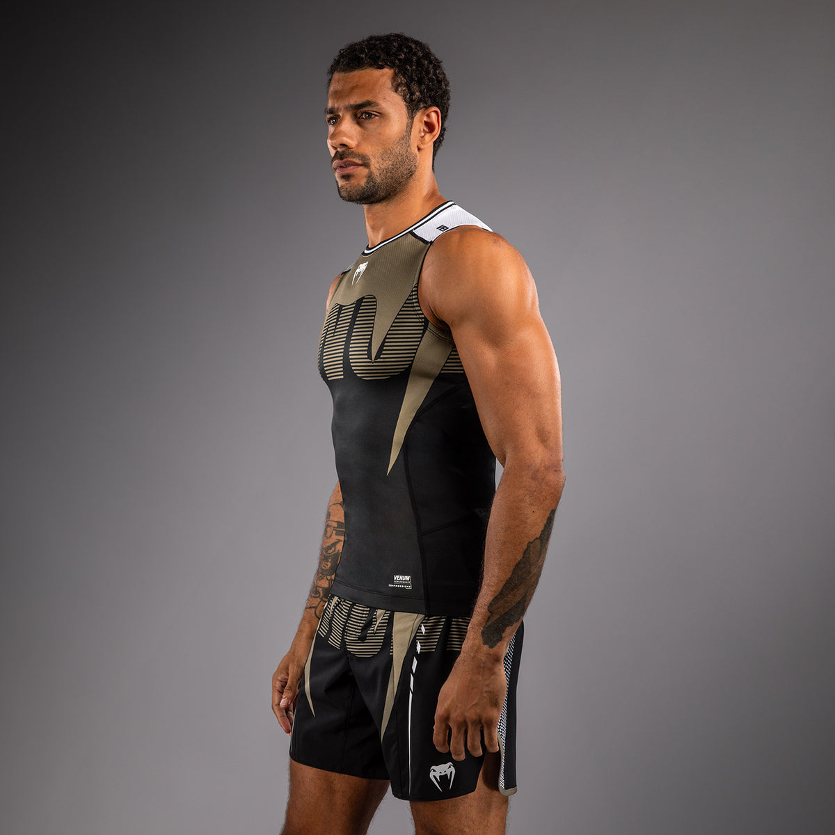 Rashguard Sans Manches Venum Adrenaline – Noir/Sable - product-type_T-Shirts de Compression