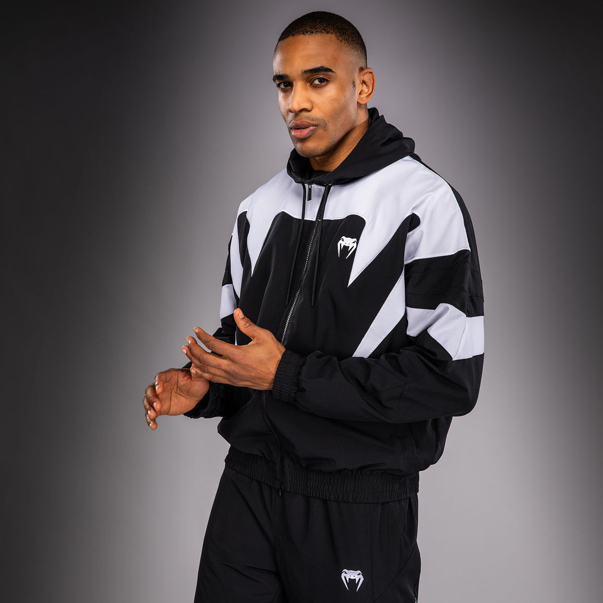 Veste de survêtement Venum Attack 90 - Blanc/Noir - product-type_Vestes