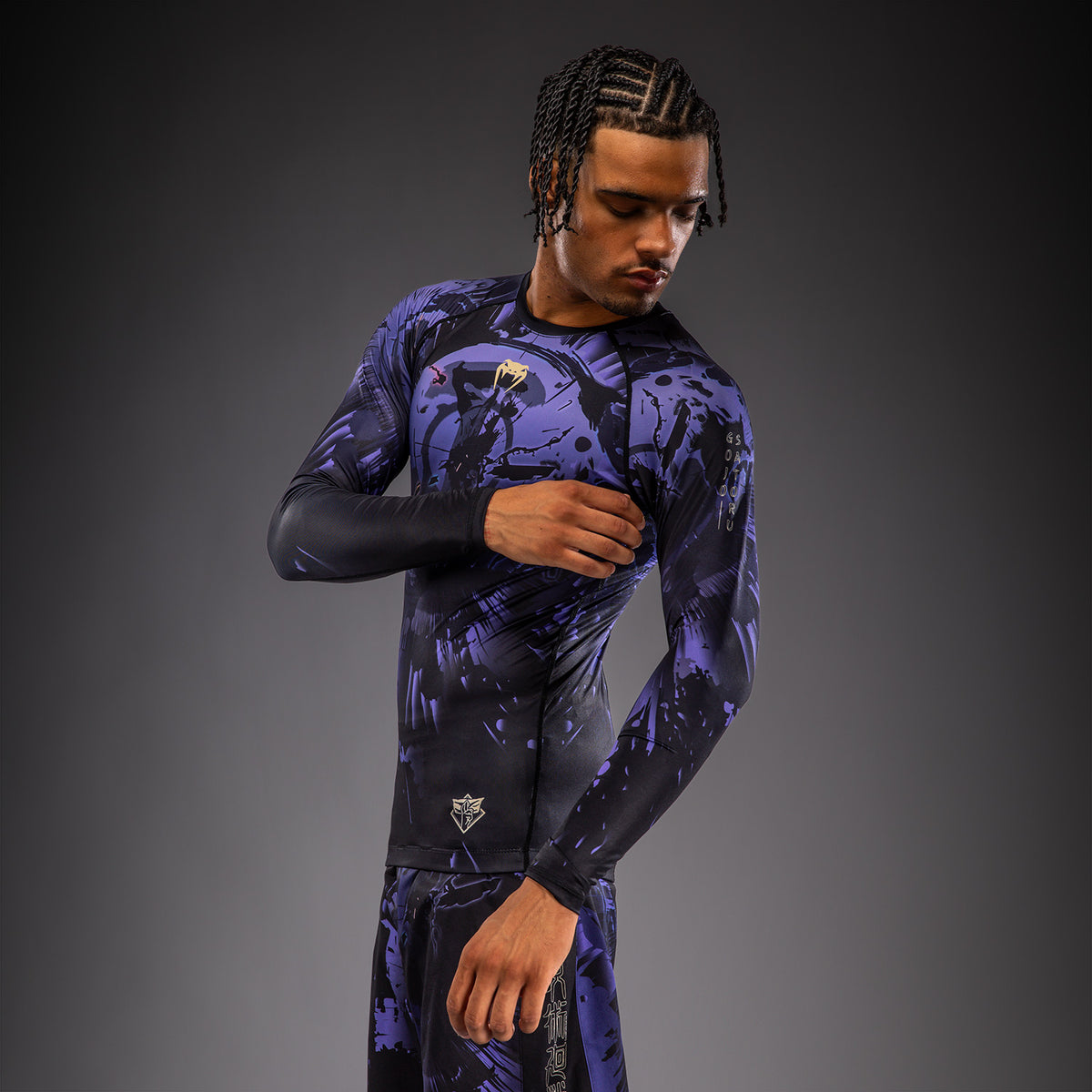 Rashguard à Manches Longues Gojo Jujutsu Kaisen x Venum – Violet