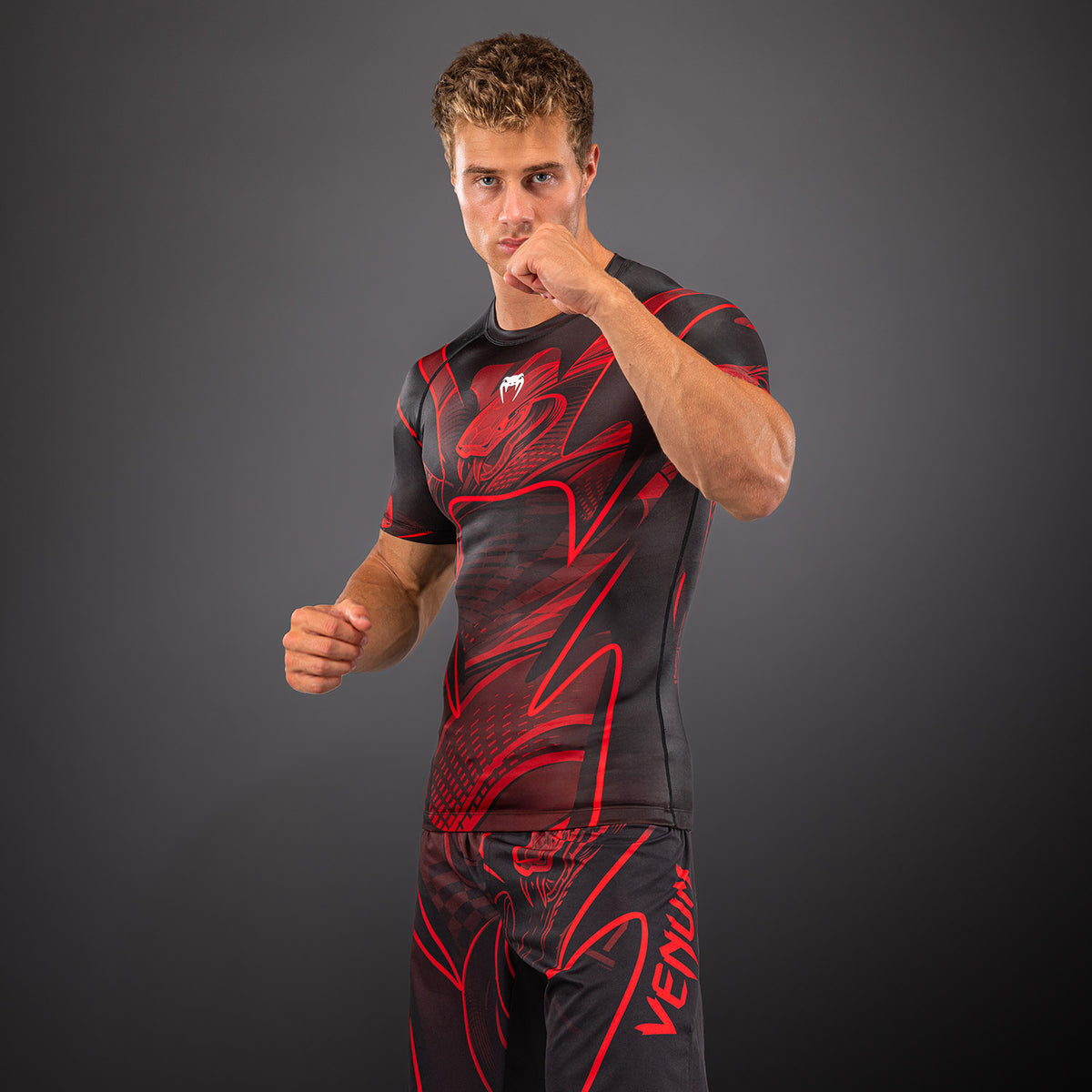 Rashguard manches courtes Venum Crimson Viper 2.0 - Noir/Rouge - product-type_T-Shirts de Compression