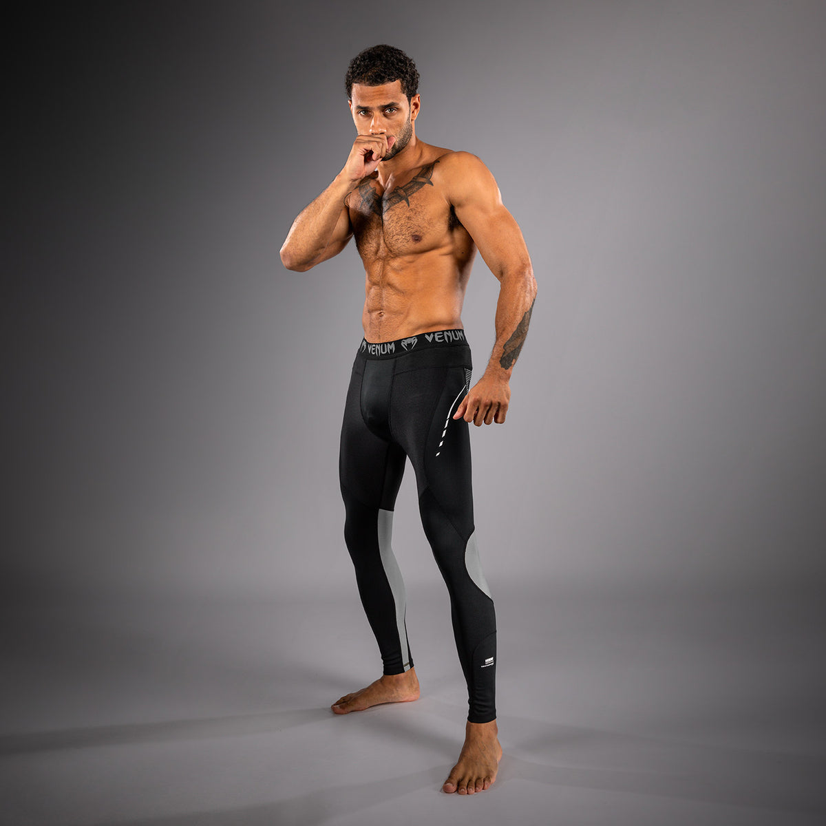 Pantalon de Compression Venum Adrenaline – Noir/Gris Argenté - product-type_Pantalons de Compression