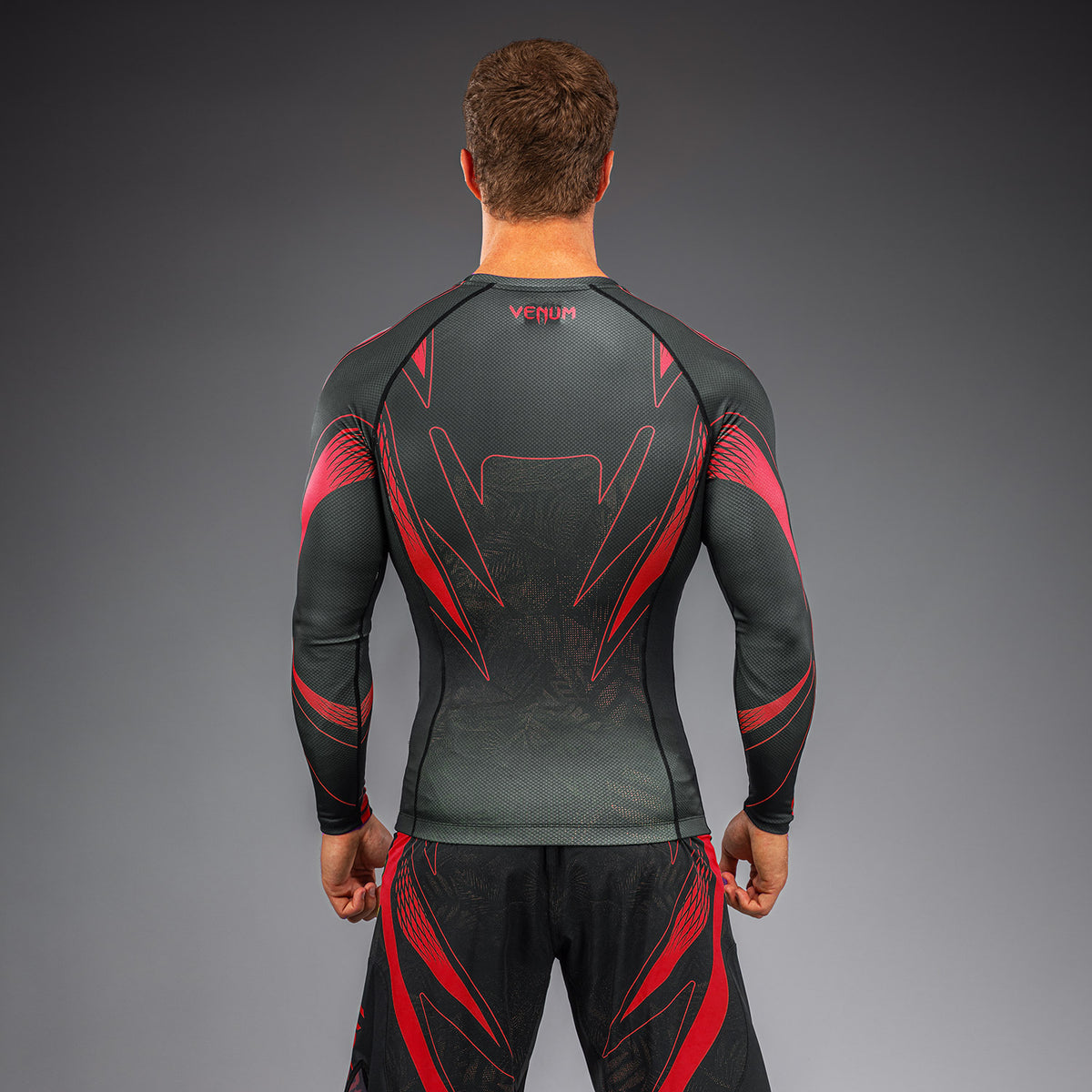 Rashguard à manches longues Venum Amazonia Reborn - Noir/Rouge - product-type_T-Shirts de Compression