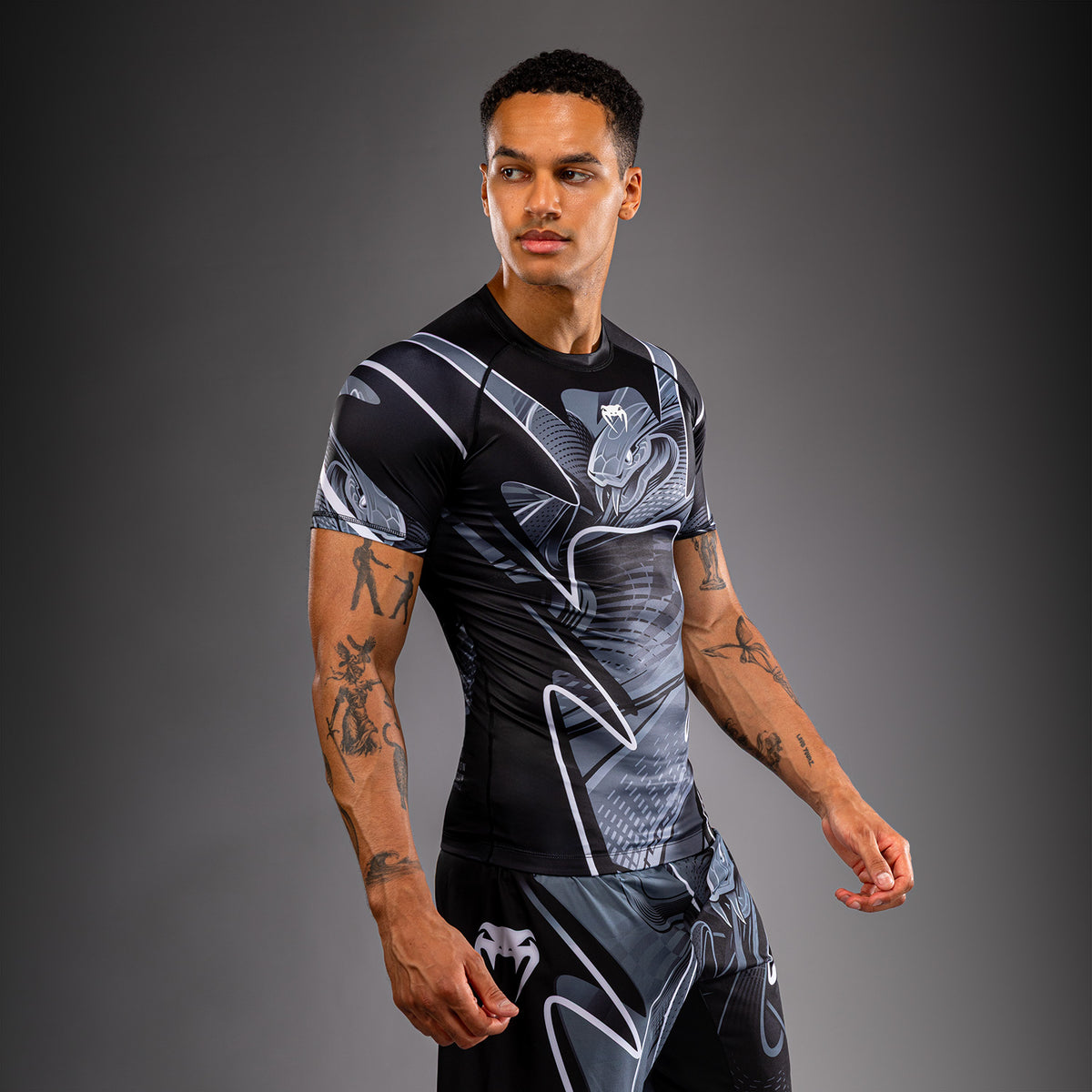 Rashguard manches courtes Venum Crimson Viper 2.0 - Noir/Gris - product-type_T-Shirts de Compression