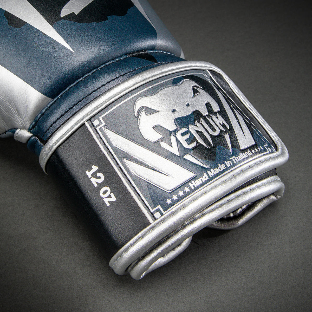 Gants de Boxe Venum Elite Camo - Bleu Marine Foncé/Bleu