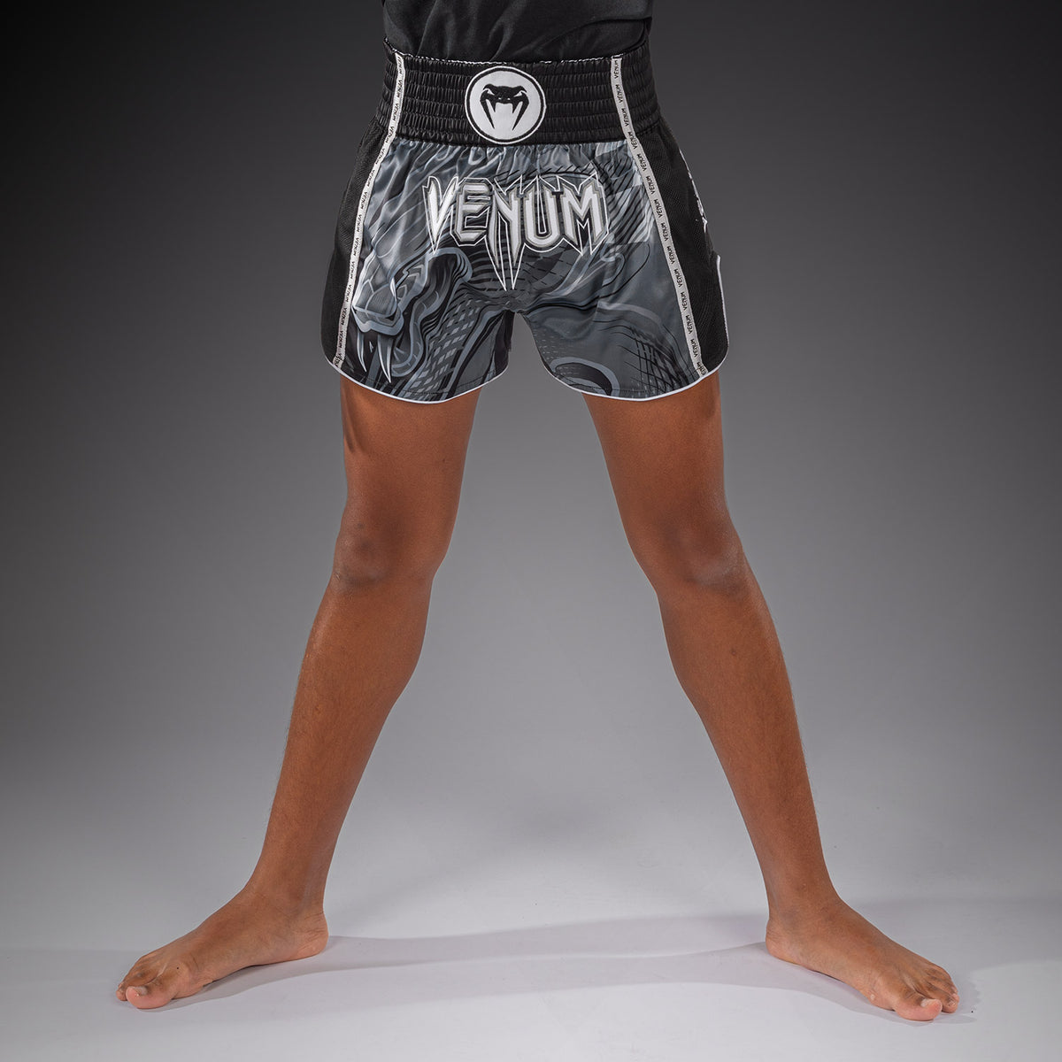 Short de Muay Thai Pour Enfant Venum Crimson Viper 2.0 - Noir/Gris - product-type_Shorts de Muay Thai