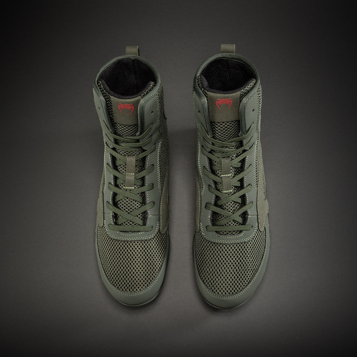 Chaussures de boxe Venum Contender - Kaki/Rouge - product-type_Chaussures de boxe