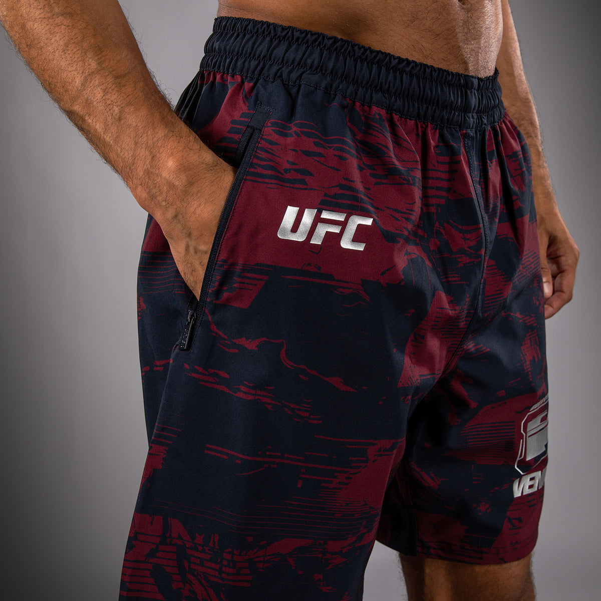 Short Performance Homme UFC Zenith by Venum Authentic Fight Week - Bleu marine/Bordeaux/Argent - product-type_Shorts de training