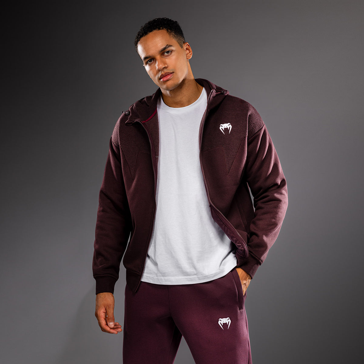 Veste de survêtement Venum Attack Fleece & Weave - Bordeaux - product-type_Sweatshirts