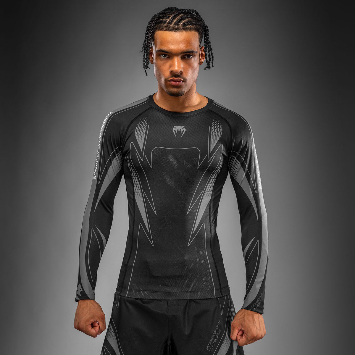 Rashguard à manches longues Venum Amazonia Reborn - Noir/Gris - product-type_T-Shirts de Compression