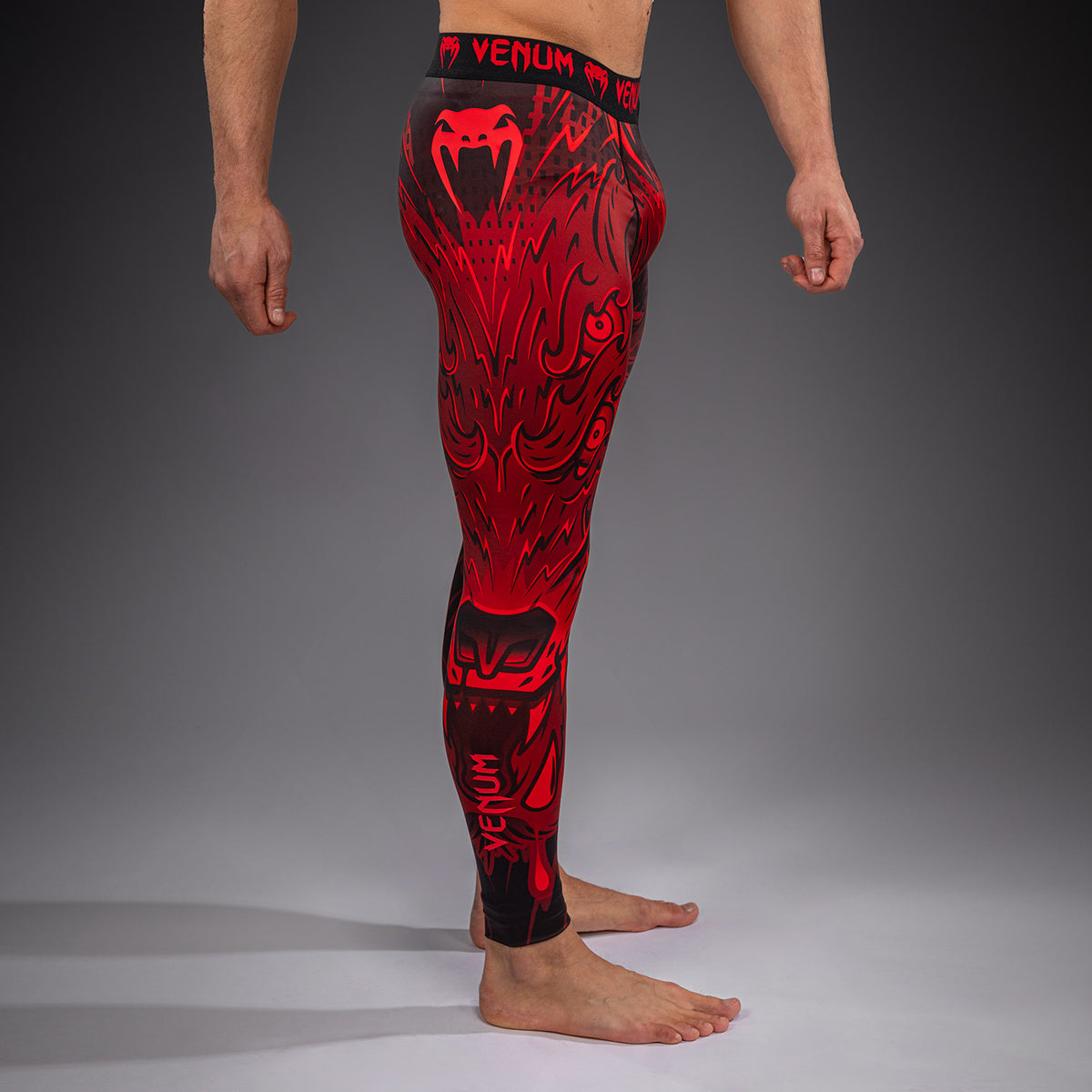 Pantalon de compression Venum Wolf Atak – Noir/Rouge - product-type_Pantalons de Compression
