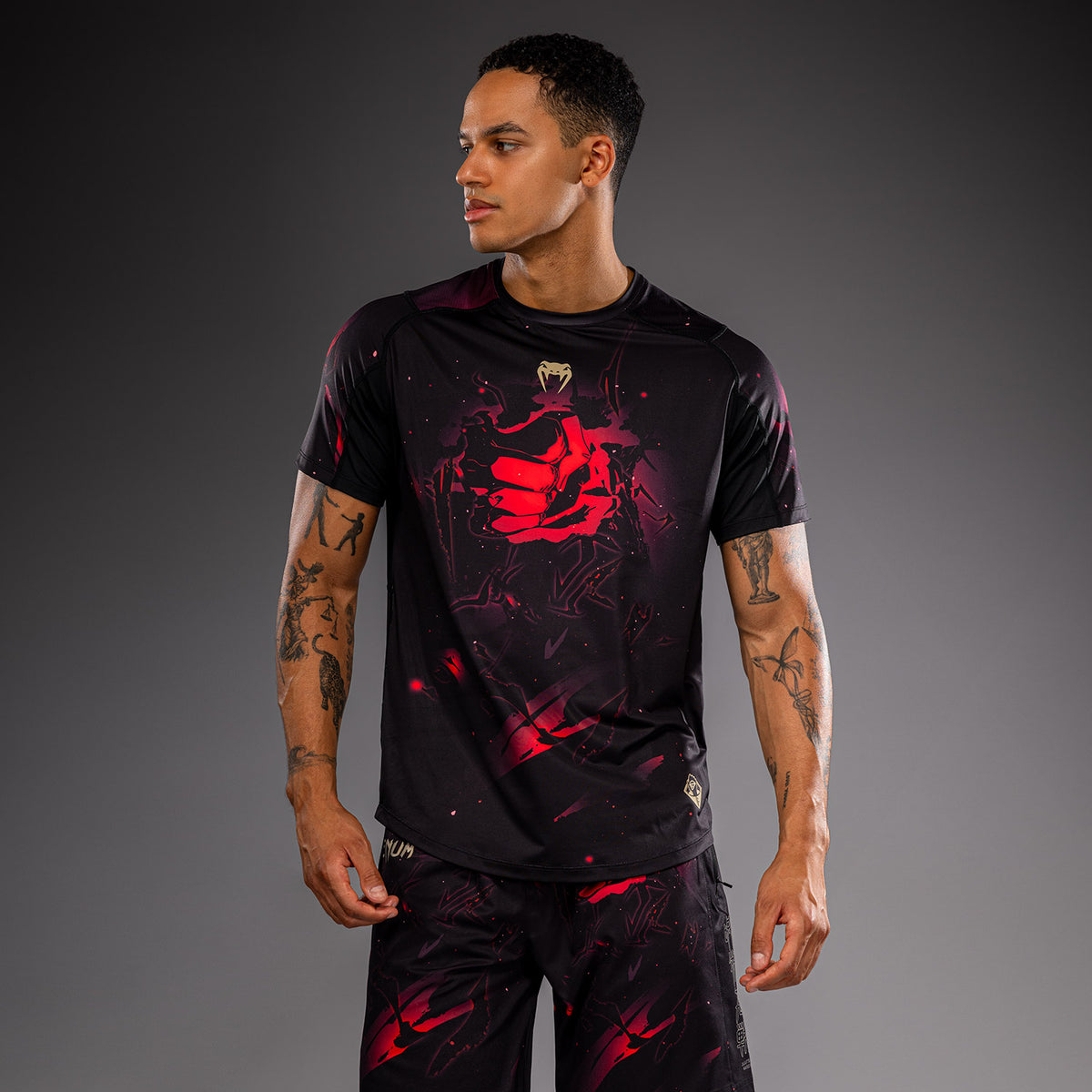 T-shirt Dry Tech Itadori Jujutsu Kaisen x Venum – Noir/Rouge