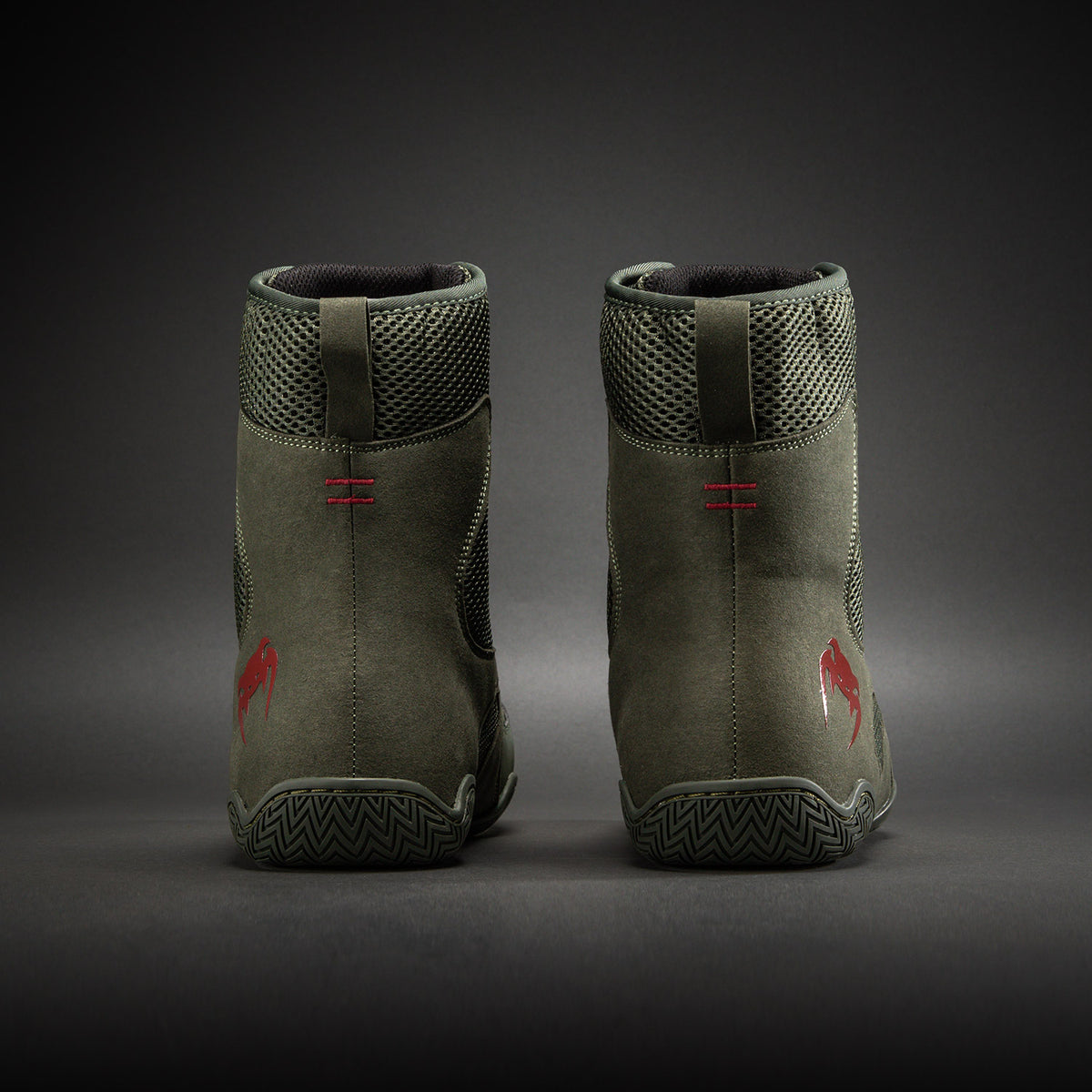 Chaussures de boxe Venum Contender - Kaki/Rouge - product-type_Chaussures de boxe