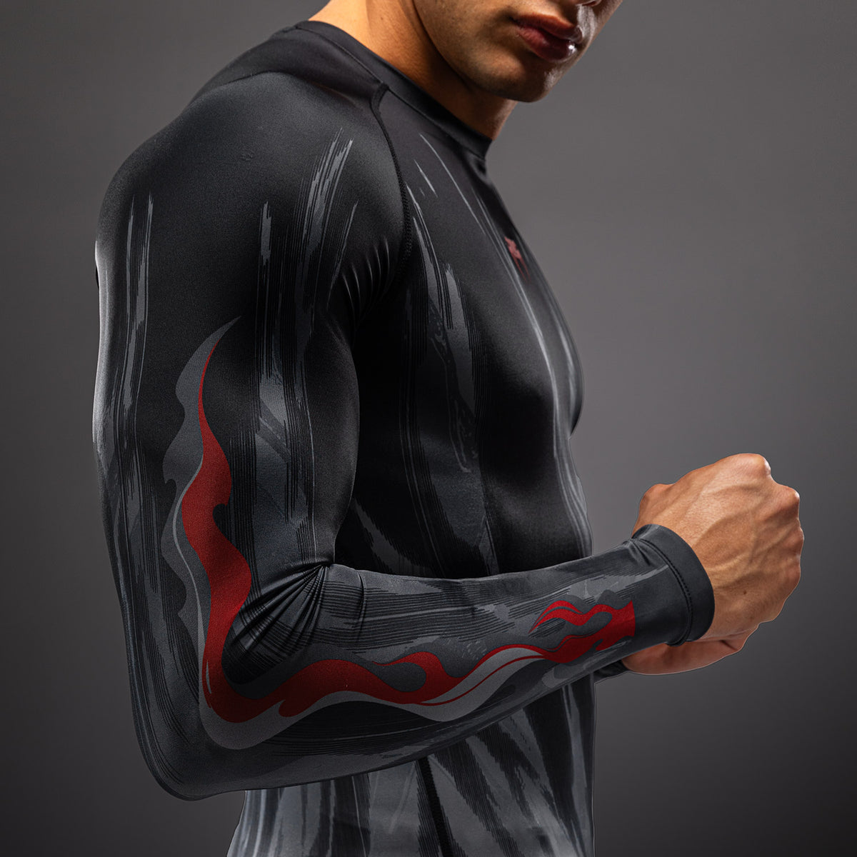 Rashguard à Manches Longues Venum Demon - Noir/Gris - product-type_T-Shirts de Compression