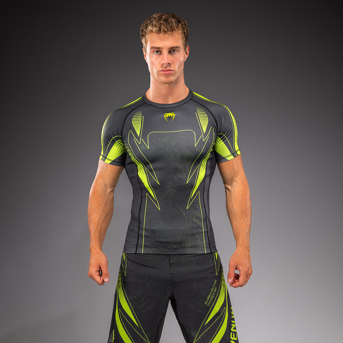 Rashguard à manches courtes Venum Amazonia Reborn - Noir/Vert - product-type_T-Shirts de Compression