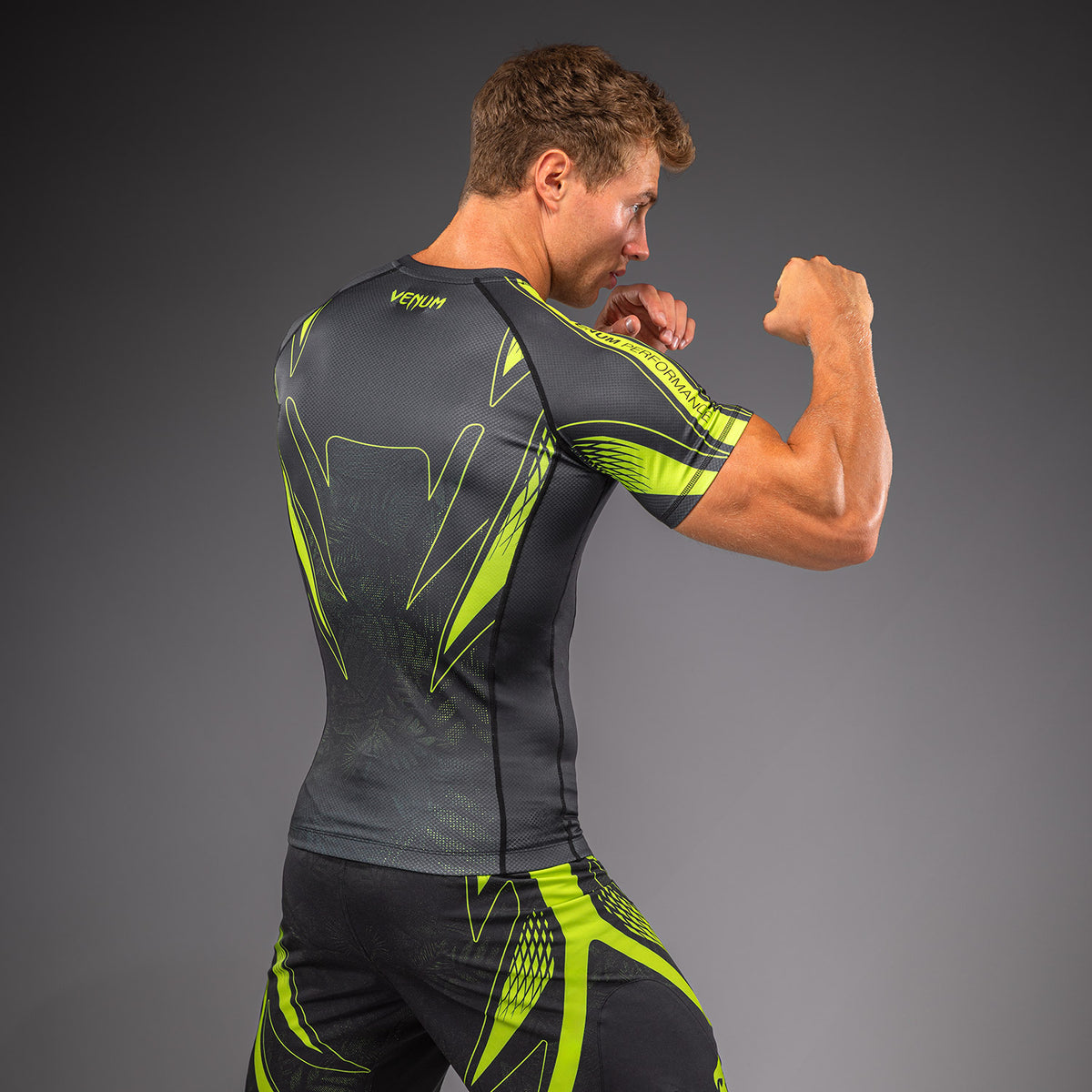 Rashguard à manches courtes Venum Amazonia Reborn - Noir/Vert - product-type_T-Shirts de Compression