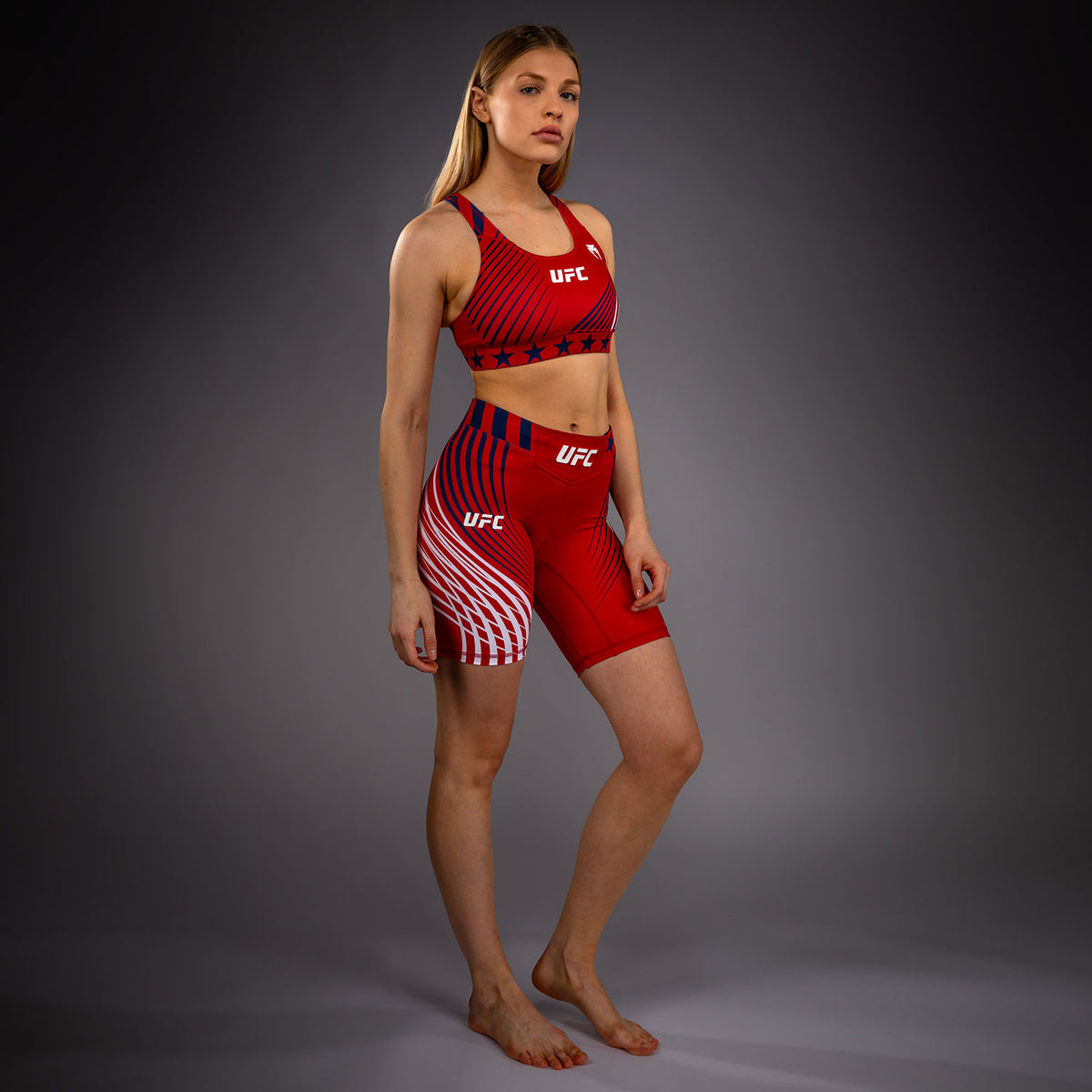 Official UFC Freedom 250 by Venum Authentic Short Vale Tudo coupe longue pour femme - Rouge - product-type_Shorts de compression