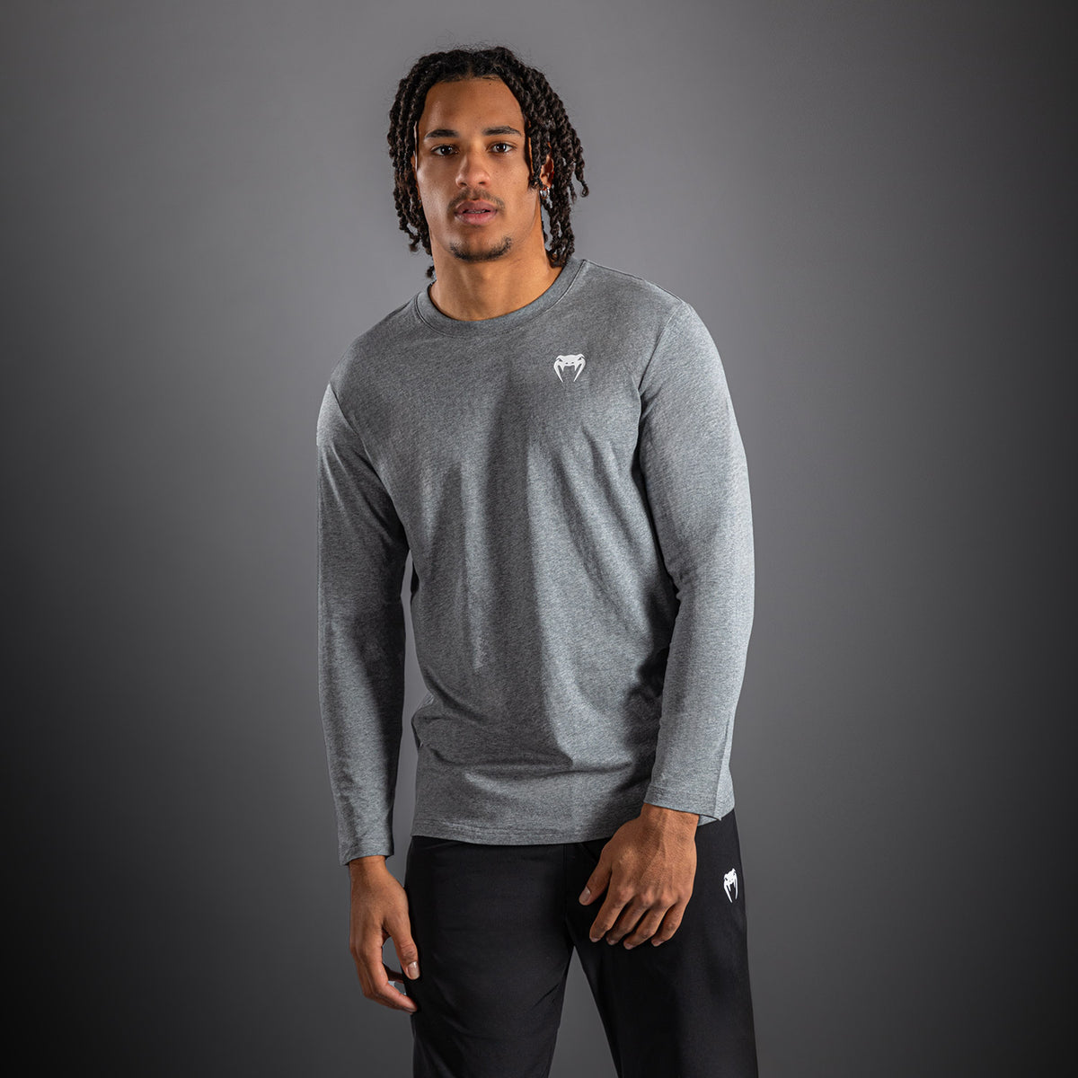 T-shirt à manches Longues Venum Lineup - Gris Chiné/Blanc - product-type_T-Shirts