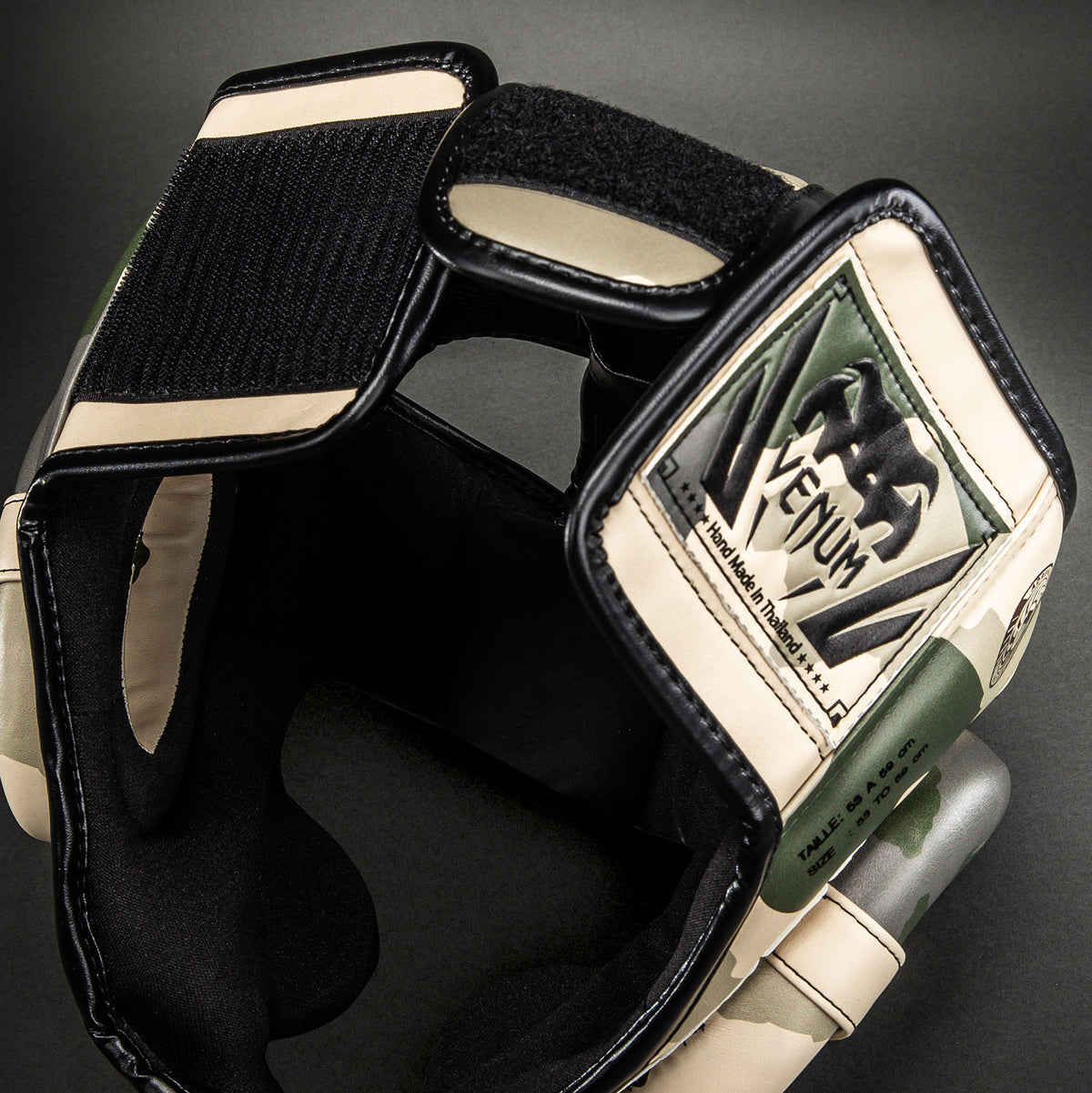 Casque de protection Venum Elite Camo – Kaki/Blanc Cassé