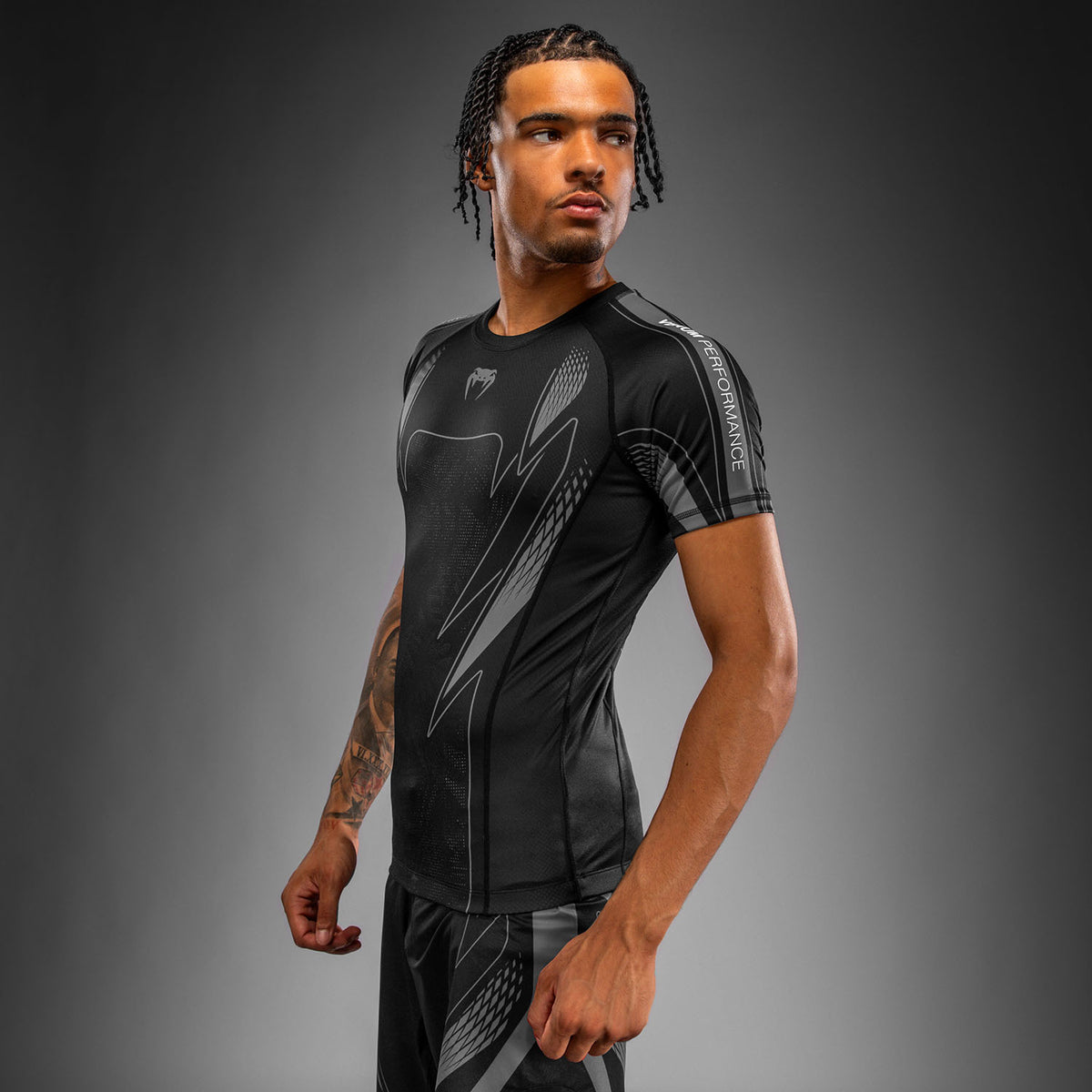 Rashguard à manches courtes Venum Amazonia Reborn - Noir/Gris - product-type_T-Shirts de Compression