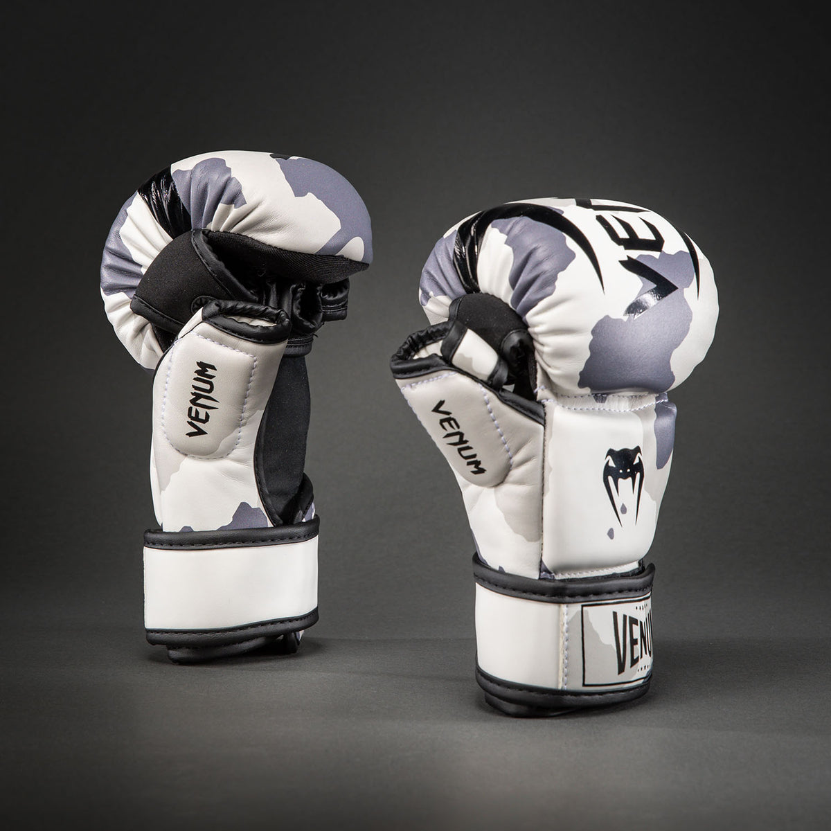 Gants de Sparring Venum Elite - Blanc/Gris Clair