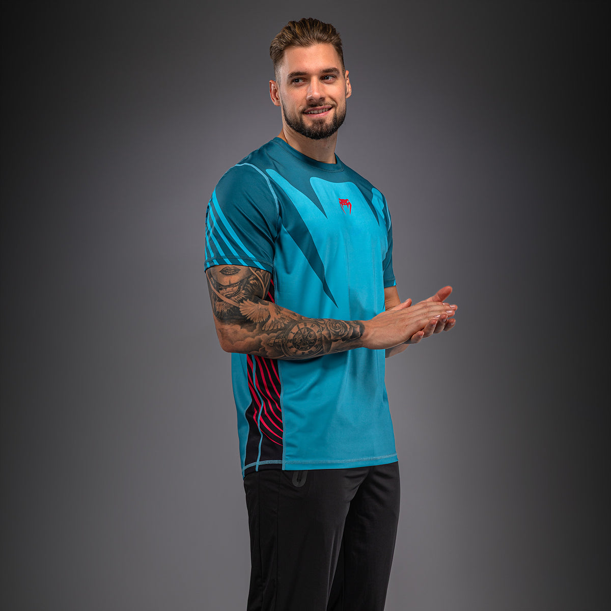 T-shirt Dry Tech Venum Attack 90 - Turquoise/Rouge - product-type_T-Shirts Dry Tech