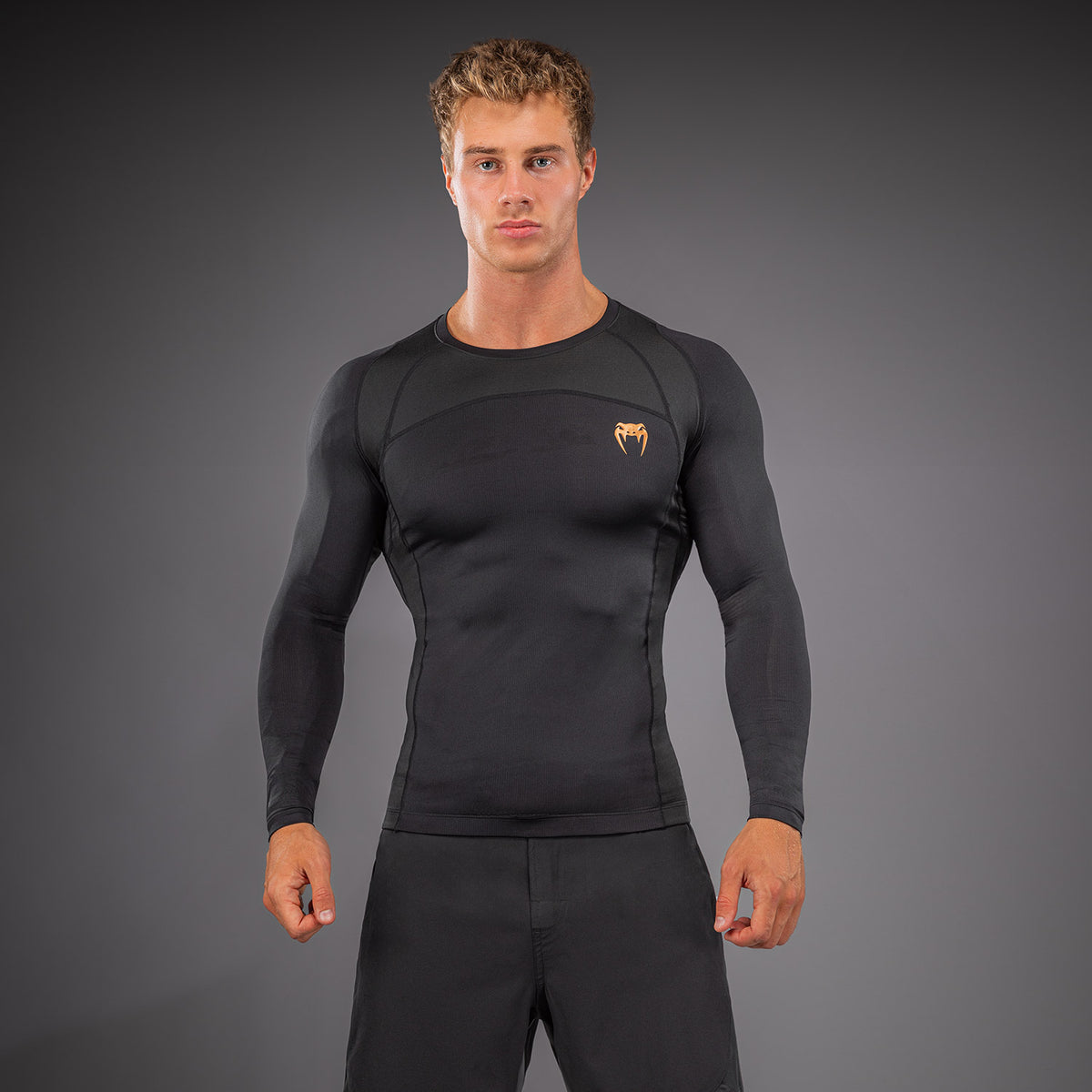 Rashguard manches longues Venum G-Fit Revolution - Noir/Cuivre - product-type_T-Shirts de Compression