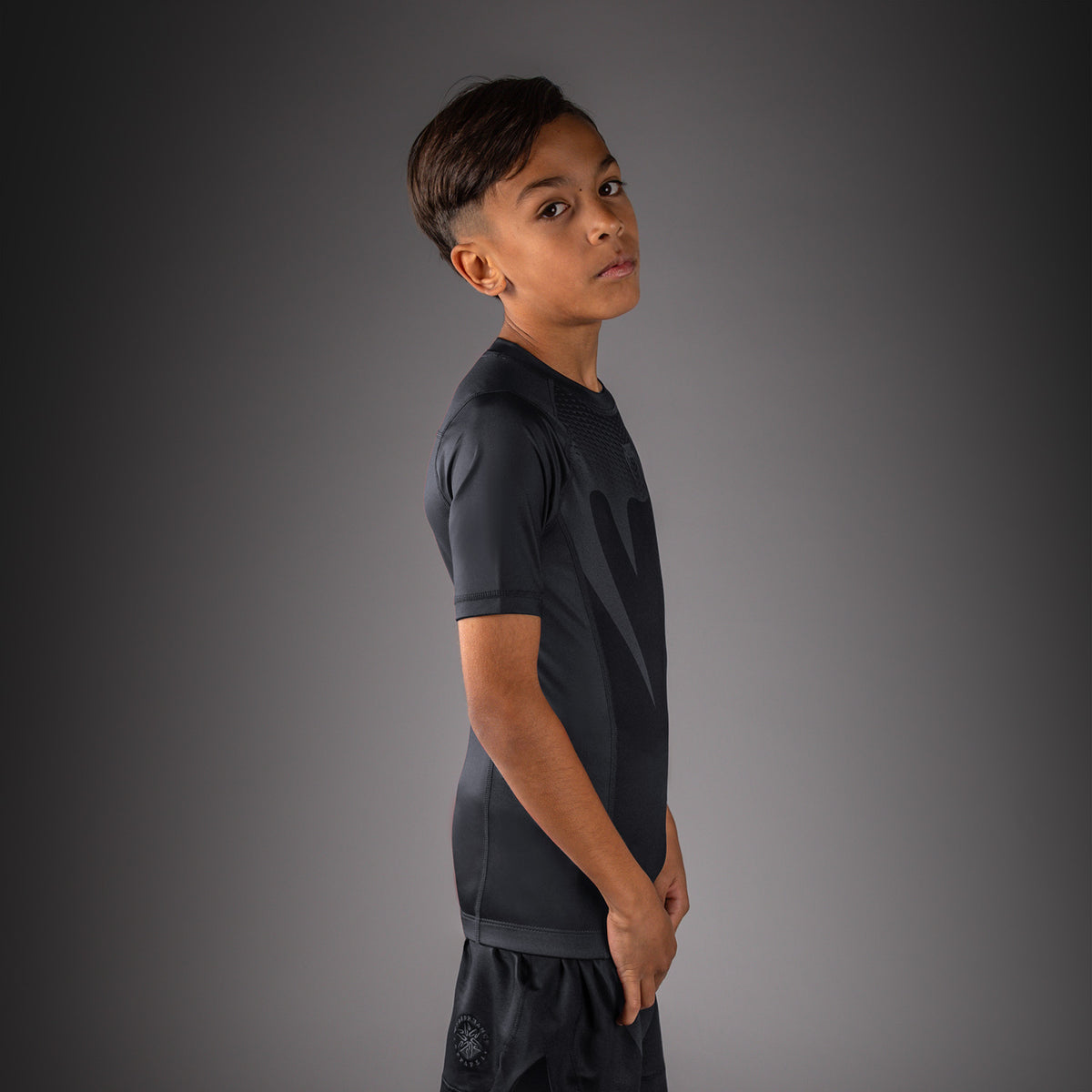 Rashguard manches courtes pour Enfant Venum Attack - Noir/Or - product-type_T-Shirts de Compression