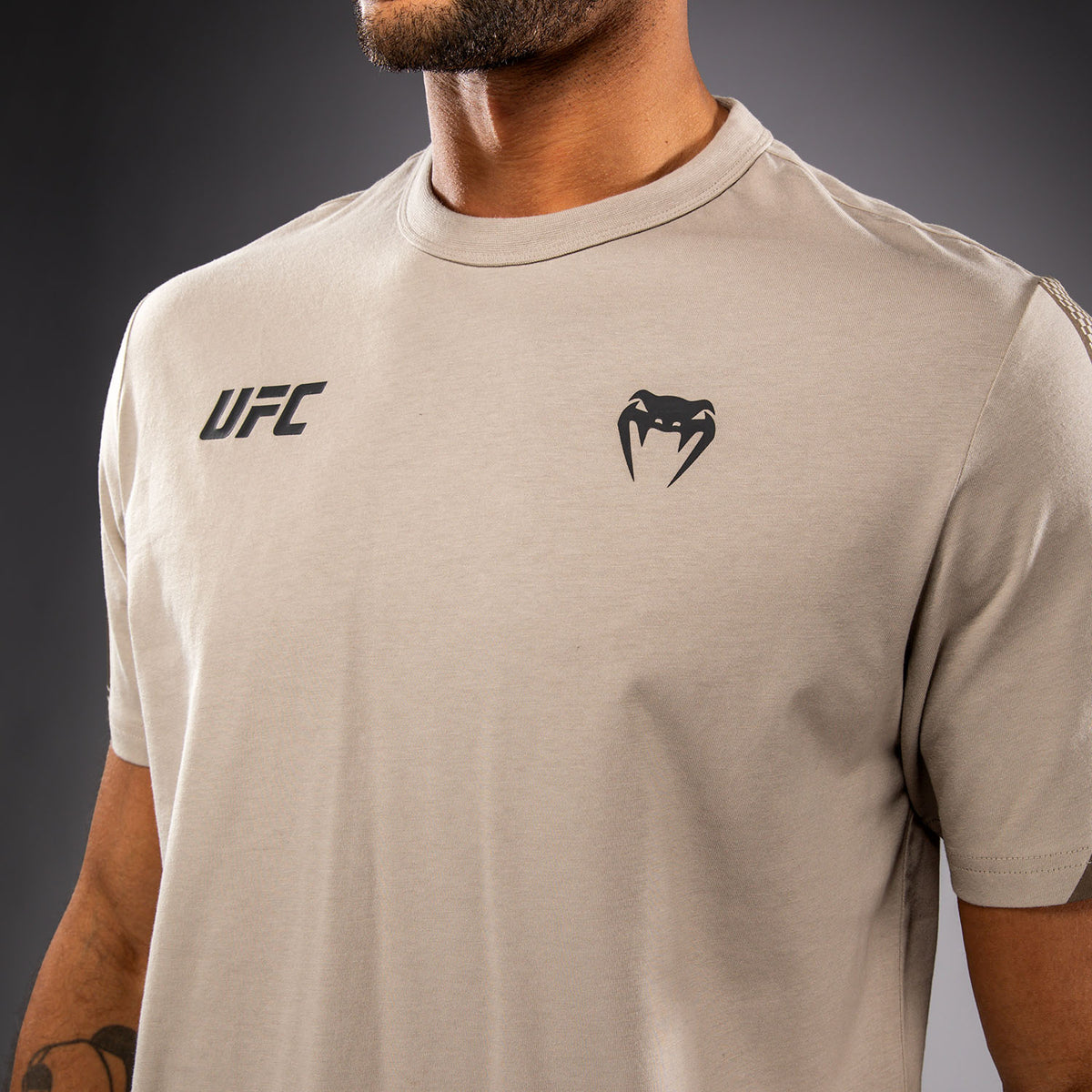 T-shirt à Manches Courtes pour Homme Venum UFC Unity by Venum Authentic Fight Week - Sable - product-type_T-Shirts