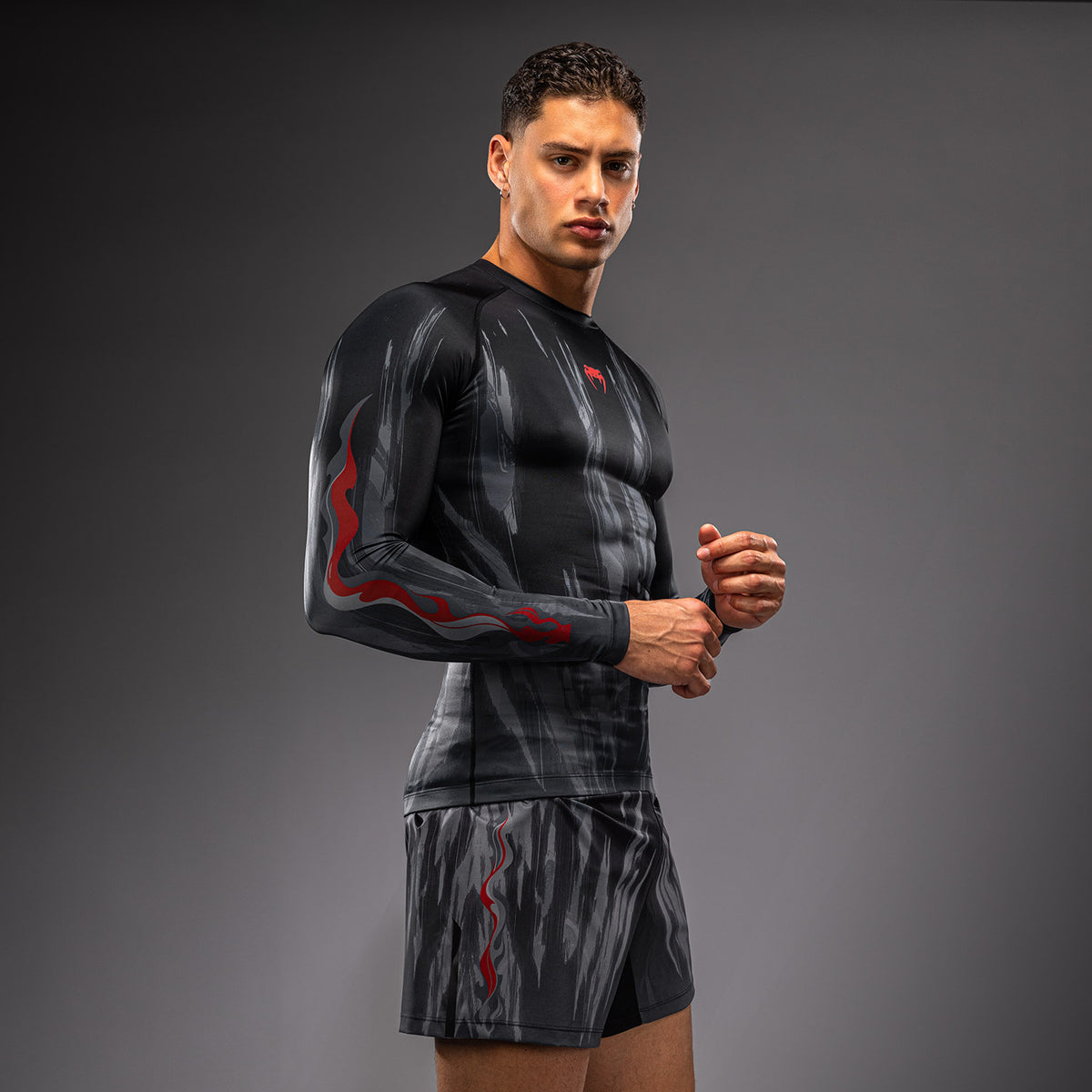 Rashguard à Manches Longues Venum Demon - Noir/Gris - product-type_T-Shirts de Compression