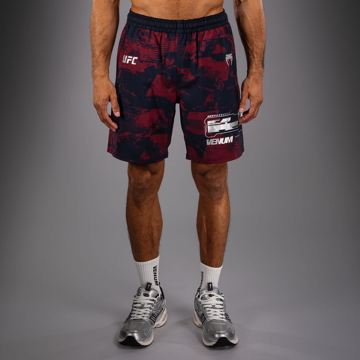 Short Performance Homme UFC Zenith by Venum Authentic Fight Week - Bleu marine/Bordeaux/Argent - product-type_Shorts de training