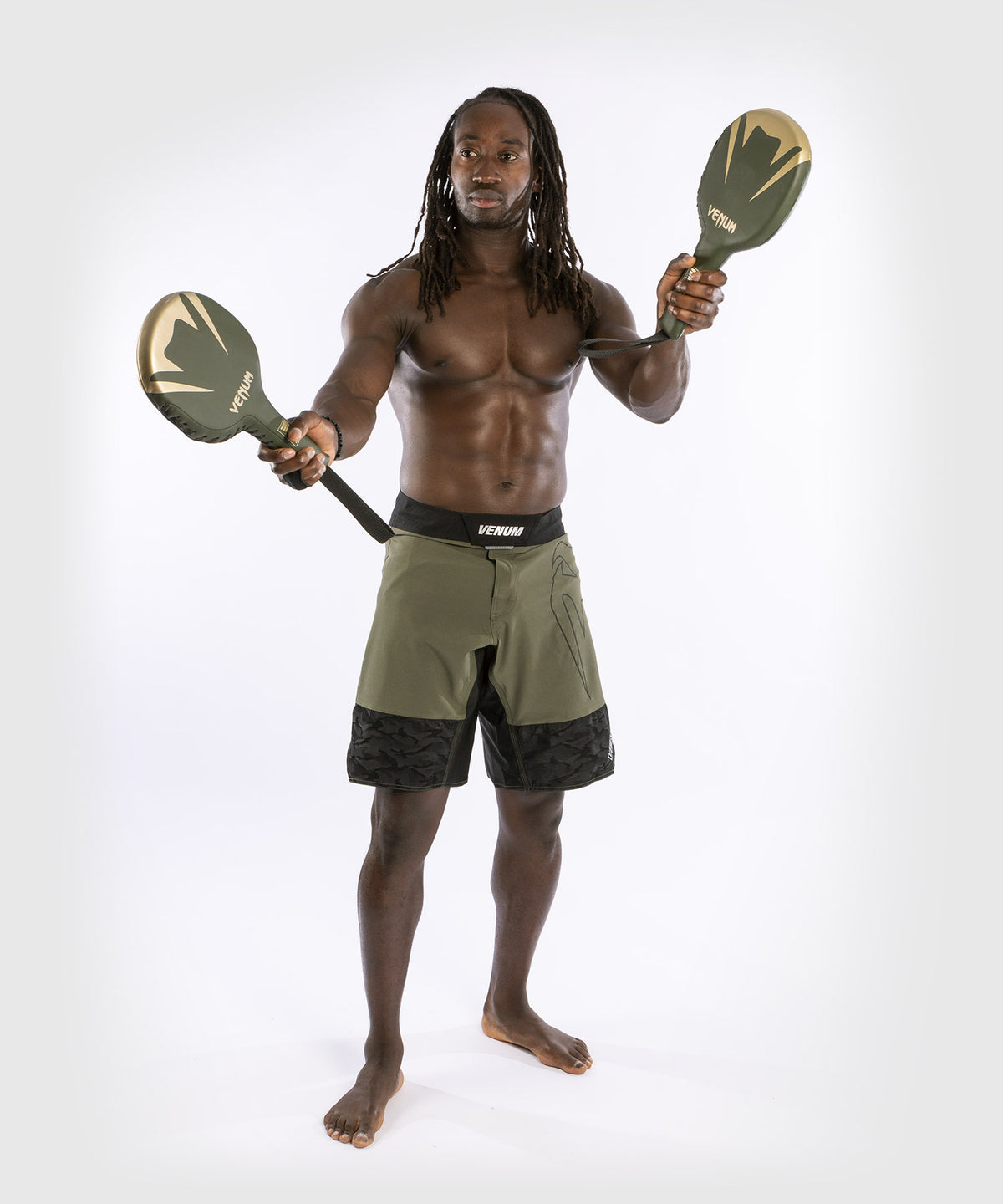 Raquettes Venum Pro Boxing (paire) - Kaki/Or - Raquettes